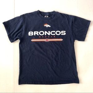 ⭐️DENVER BRONCOS⭐️NFL Team Logo Navy Blue Short Sleeve Active Tee T-Shirt Men'sM